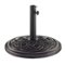 Walker Edison - Circle Weave Round Outdoor Umbrella Base - Antique Brown-Front_Standard