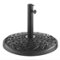 Walker Edison - Cross Weave Round Outdoor Umbrella Base - Black-Front_Standard