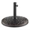 Walker Edison - Cross Weave Round Outdoor Umbrella Base - Antique Brown-Front_Standard