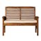 Walker Edison - Patio Outdoor Cypress Acacia Wood Garden Bench - Dark Brown-Front_Standard