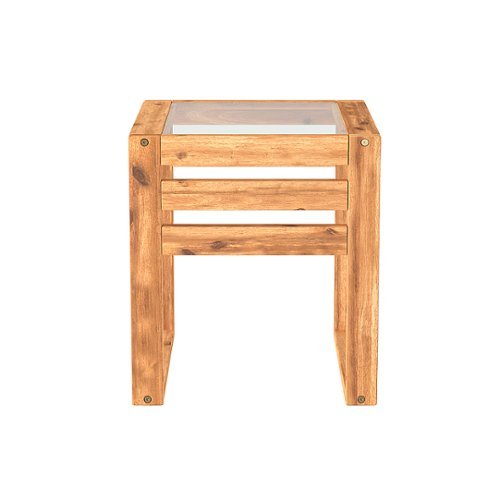 Walker Edison - Canyon Acacia Wood Outdoor Side Table - Brown