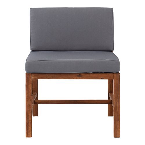 Walker Edison - Harbor Acacia Wood Patio Chair - Brown
