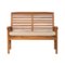 Walker Edison - Patio Outdoor Cypress Acacia Wood Garden Bench - Brown-Front_Standard