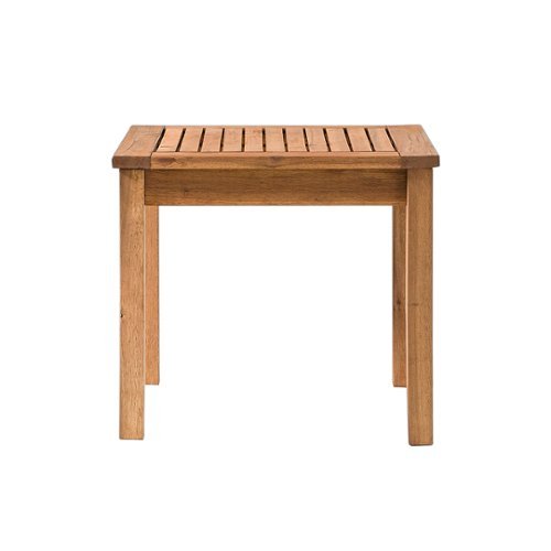Walker Edison - Everest Acacia Wood Outdoor Side Table - Brown