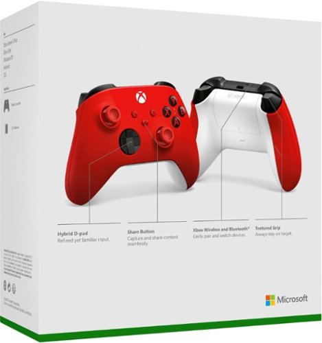 Microsoft - Controlador para Xbox Series X, Xbox Series S y Xbox One (último modelo) - Rojo pulso