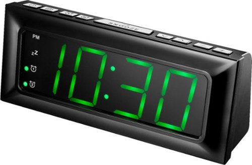 Best Buy essentials™ BE-CLOPP3 Digital AM / FM Dual Alarm Clock - Black WORLDWIDE DELIVERY