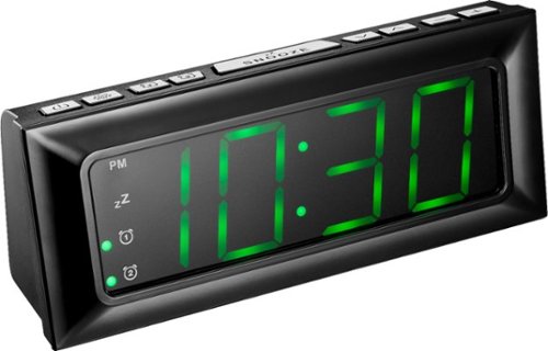 Best Buy essentials™ BE-CLOPP3 Digital AM / FM Dual Alarm Clock - Black GLOBAL SHIPPING