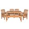 Walker Edison - 6-Piece Everest Acacia Wood Patio Dining Set - Brown-Front_Standard