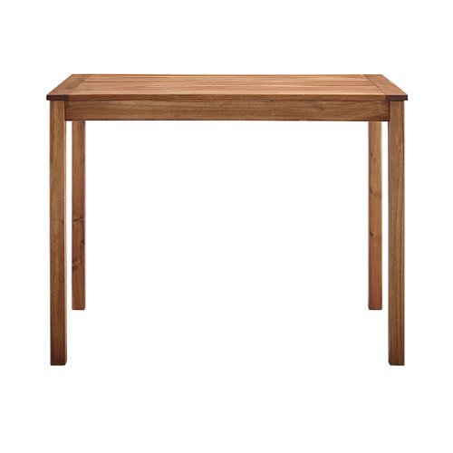 Walker Edison - Acacia Wood Counter Height Outdoor Dining Table - Brown