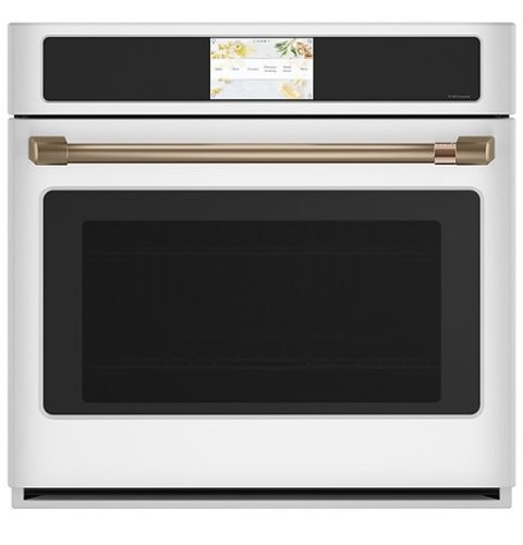 Café - 30" Built-In Single Electric Convection Wall Oven with True European Convection and In-Oven Camera, Customizable - Matte White