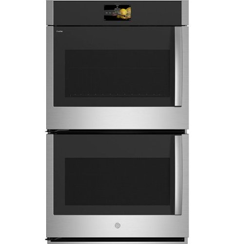 GE Profile - 30" Built-In Double Electric Convection Wall Oven with Left-Hand Side-Swing Door - Stainless Steel