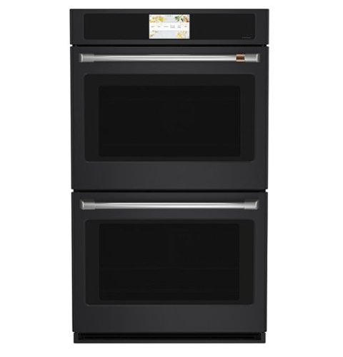 Café - 30" Built-In Double Electric Convection Wall Oven with True European Convection and In-Oven Camera - Matte black