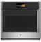 GE Profile - 30" Built-In Single Electric Convection Wall Oven with Left-Hand Side-Swing Door - Stainless Steel-Front_Standard