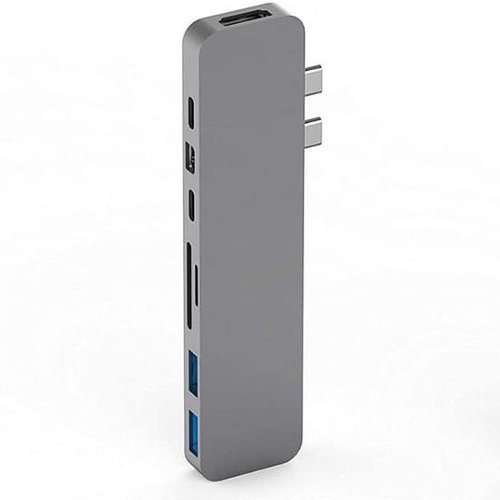 Photos - Other for Computer Hyper - PRO 8-in-2 USB-C Hub for MacBook Pro - Gray GN28DGRAY