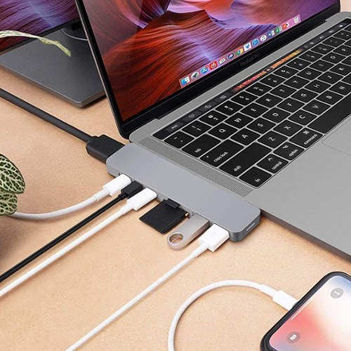 Hyper PRO 8-in-2 USB-C Hub for MacBook Pro - Gray GLOBAL SHIPPING