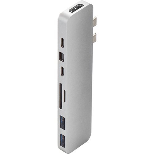 Hyper - PRO 8-in-2 USB-C Hub for MacBook Pro - Silver