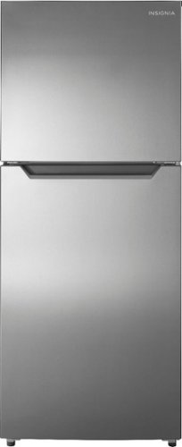 Insignia™ - 10 Cu. Ft. Top-Freezer Refrigerator with Reversible Door - Stainless Steel Look