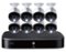 Lorex - 16 Channel DVR with 8 Camera Security System with Active Deterrence Cameras and Smart Home Voice Control - Black/White-Front_Standard