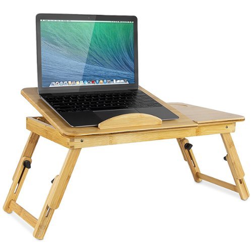 Mount-It! - Laptop Tray Bed Stand - Light brown