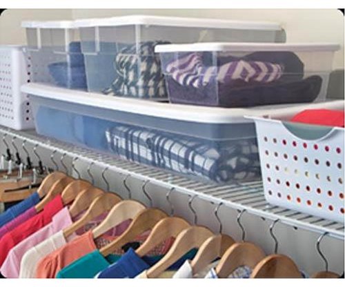 Sterilite - Under Bed Latch Tote Storage Box Containers (6 Pack)-Front_Standard 