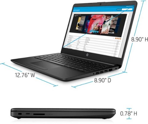 HP 14 Laptop - AMD Athlon - 4GB Memory - 128GB SSD - Jet Black WHERE TO BUY