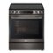 LG - 6.3 Cu. Ft. Smart Slide-In Electric True Convection Range with EasyClean and Air Fry - Black Stainless Steel-Front_Standard