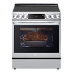 LG - 6.3 Cu. Ft. Smart Slide-In True Convection Range with EasyClean, InstaView, and Air Fry - Stainless steel - Front_Standard