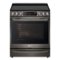 LG - 6.3 Cu. Ft. Smart Slide-In True Convection Range with EasyClean and Air Sous Vide - Black Stainless Steel-Front_Standard