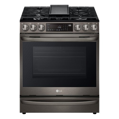 

LG - 6.3 Cu. Ft. Smart Slide-In Gas True Convection Range with EasyClean and Air Sous-Vide - Black Stainless Steel