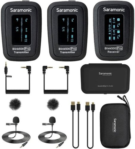 Saramonic - Blink 500 Pro B2 Advanced 2.4 GHz 2-Person Wireless Clip-On Microphone System with Lavaliers