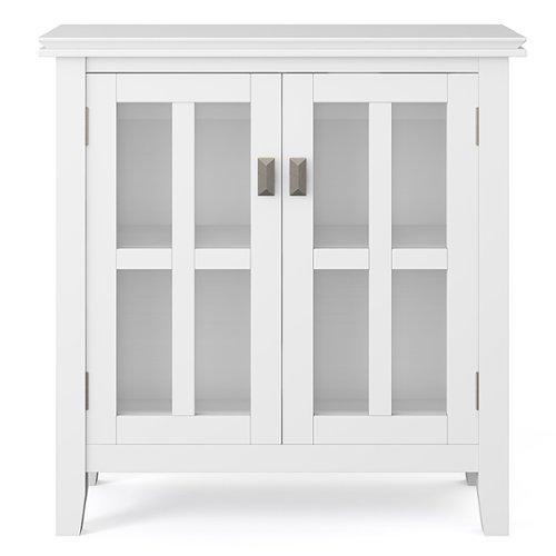Simpli Home - Artisan SOLID WOOD 30 inch Wide Transitional Low Storage Cabinet in - White