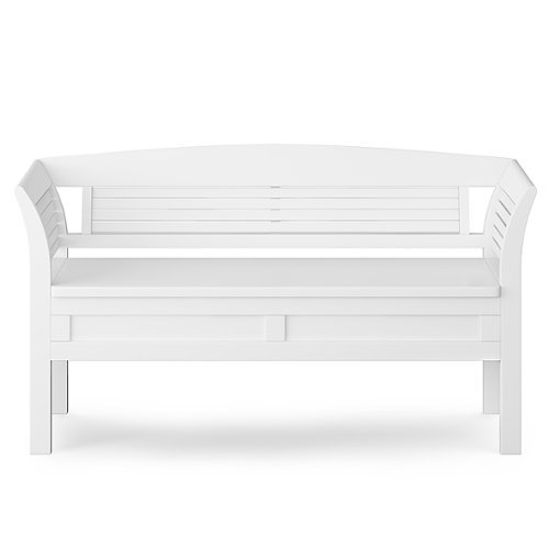 Simpli Home - Arlington Entryway Storage Bench - White