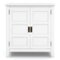 Simpli Home - Burlington SOLID WOOD 30 inch Wide Transitional Low Storage Cabinet - White-Front_Standard