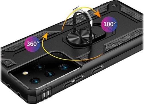 SaharaCase Military Kickstand Series Case for Samsung Galaxy S21 Ultra 5G - Black BUY IN MIDDLE EAST