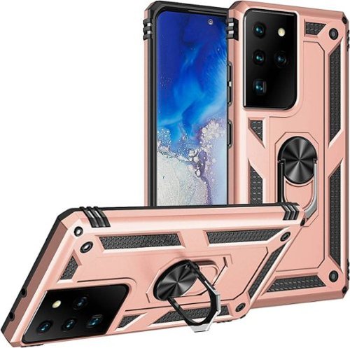 SaharaCase Military Kickstand Series Case for Samsung Galaxy S21 Ultra 5G - Rose Gold GLOBAL SHIPPING