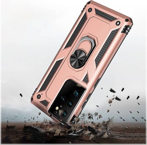 SaharaCase Military Kickstand Series Case for Samsung Galaxy S21 Ultra 5G - Rose Gold BUY IN MIDDLE EAST