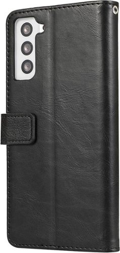 SaharaCase - Folio Wallet Case for Samsung Galaxy S21 5G - Black-Left_Standard 