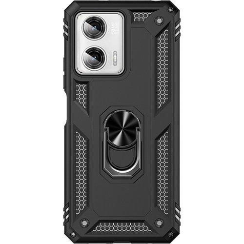SaharaCase - Military Kickstand Series with Belt Clip Case for Motorola G Power 5G (2023) - Black
