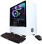 CyberPowerPC - Gamer Supreme Gaming Desktop - Intel Core i7-10700K - 32GB - NVIDIA GeForce RTX 3070 - 2TB HDD + 500GB SSD - White-Angle_Standard
