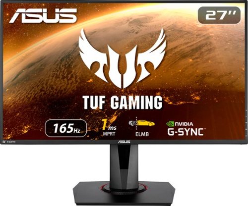  ASUS - TUF 27” IPS FHD 165Hz 1ms G-SYNC Compatible Gaming Monitor with Height Adjustable (DisplayPort,HDMI) - Black