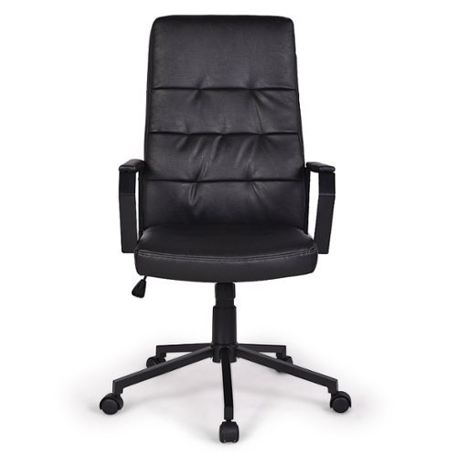 Simpli Home - Foley Swivel Office Chair - Distressed Black