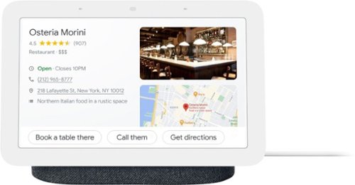 Google Nest Hub 7” Smart Touchscreen Display with Google Assistant (2nd Gen) - Charcoal BUY IN EUROPE