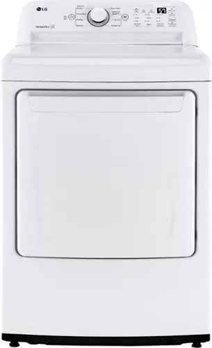 Front. LG - 7.3 Cu. Ft. Electric Dryer with Sensor Dry - White.