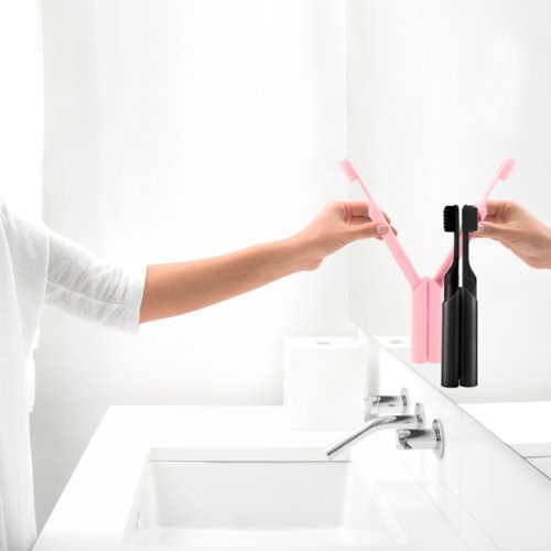 Quip Metal Smart Electric Toothbrush Starter Kit - 2-Minute Timer, Bluetooth, Free App + Travel Case - All-Pink SHOP ONLINE