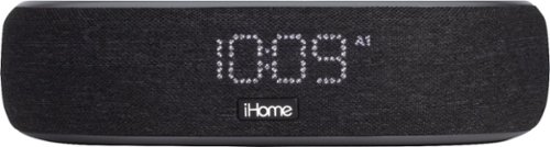iHome - TimeBoost - Bluetooth Stereo Alarm Clock with Speakerphone, Wireless Charging and USB Charging - Black/Gunmetal