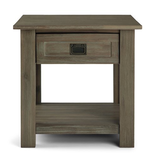 Simpli Home - Monroe End Table - Distressed Grey