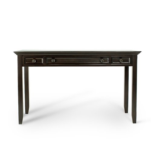 Simpli Home - Amherst SOLID WOOD Transitional 54 inch Wide Desk - Hickory Brown-Front_Standard 
