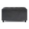 Simpli Home - Cosmopolitan Storage Ottoman - Distressed Black-Front_Standard