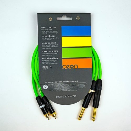 Cordial Premium DJ Dual/Mono (Black Light) Cable - Green WORLDWIDE DELIVERY