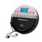 Studebaker - Joggable Personal CD Player with Wireless FM Transmission and FM PLL Radio - Pink/Black-Front_Standard